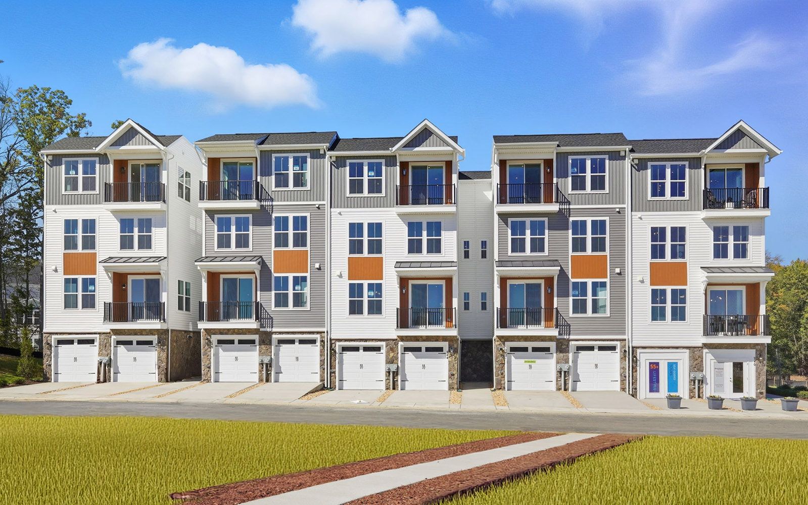 Cascades at Embrey Mill Full Model Building Front by Brookfield Residential.