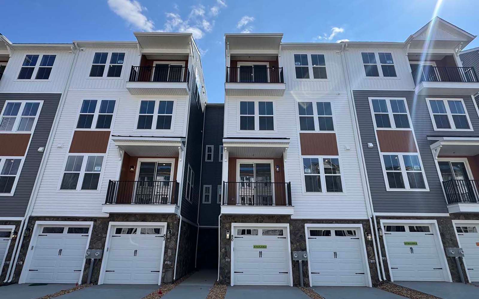 The exterior of the Amber in homesite 137 at Cascades at Embrey Mill.
