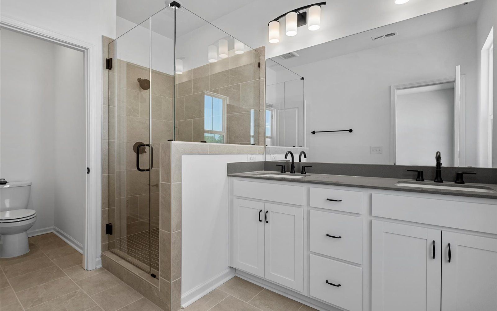 Primary bathroom of the Morgan Townhome.