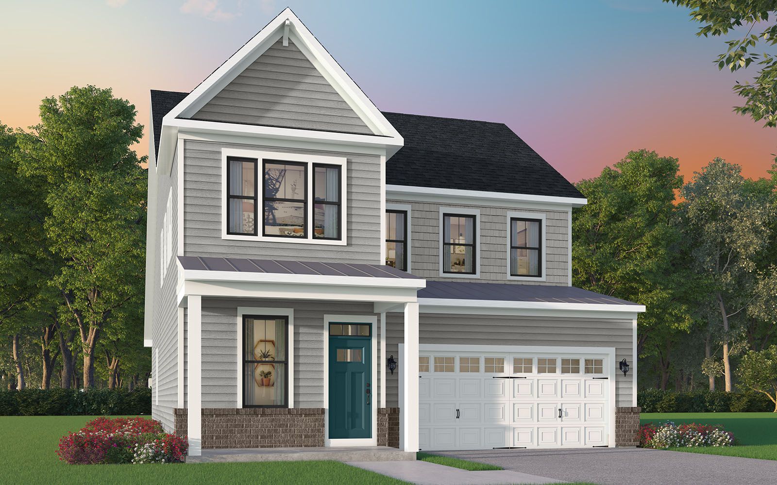 Elevation 4:A rendering of elevation 4 of the Declan at Wendell Falls by Brookfield Residential