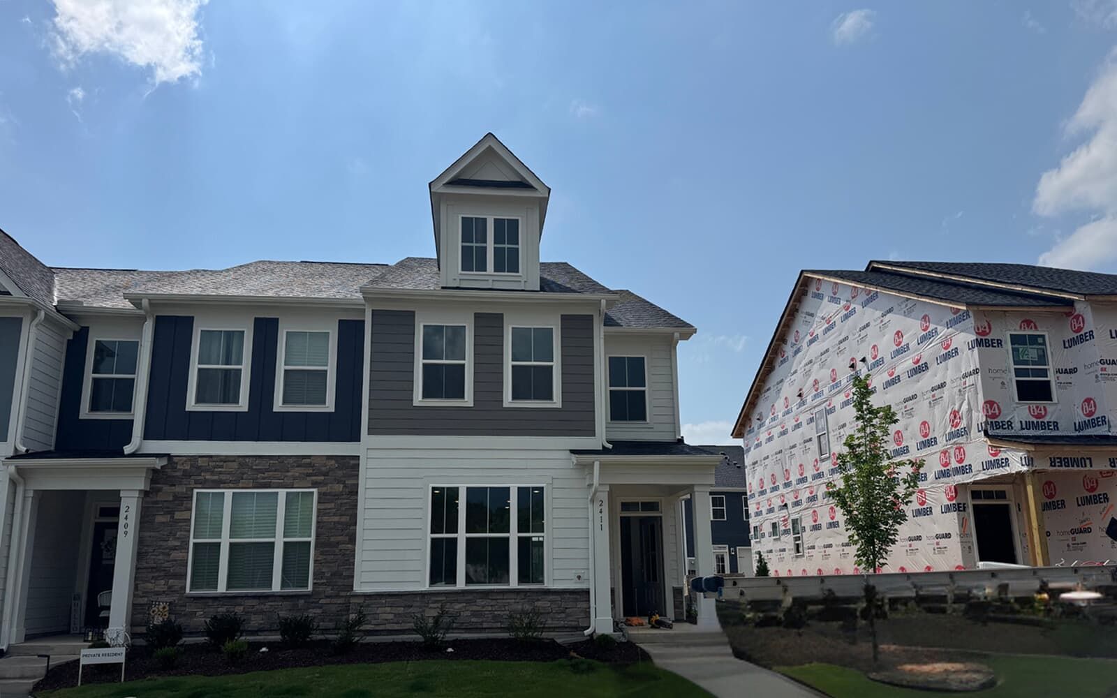 Exterior:The exterior of the Morgan on homesite 2541 by Brookfield Residential at Wendell Falls.