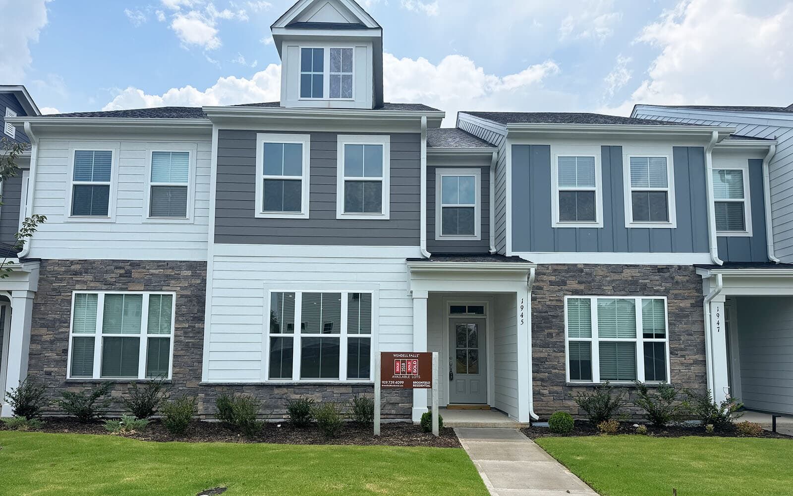 Exterior:An exterior image of the Morgan on homesite 2518 by Brookfield Residential at Wendell Falls.