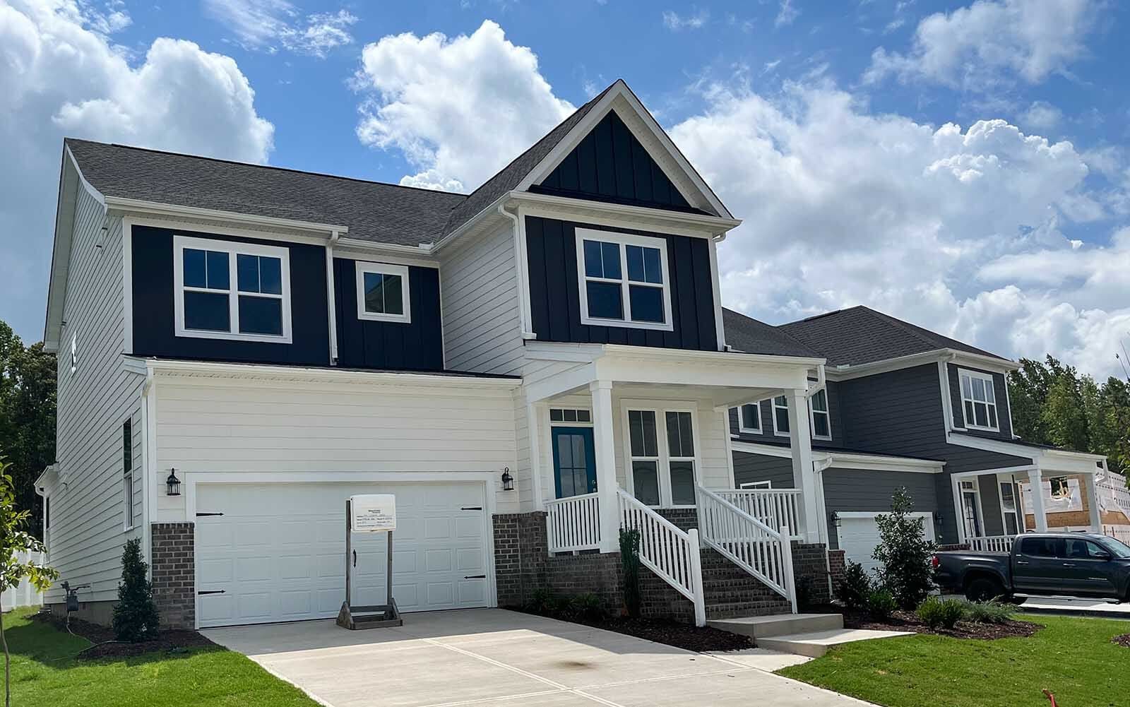 Exterior:The front exterior in the Sterling by Brookfield Residential on homesite 2643.