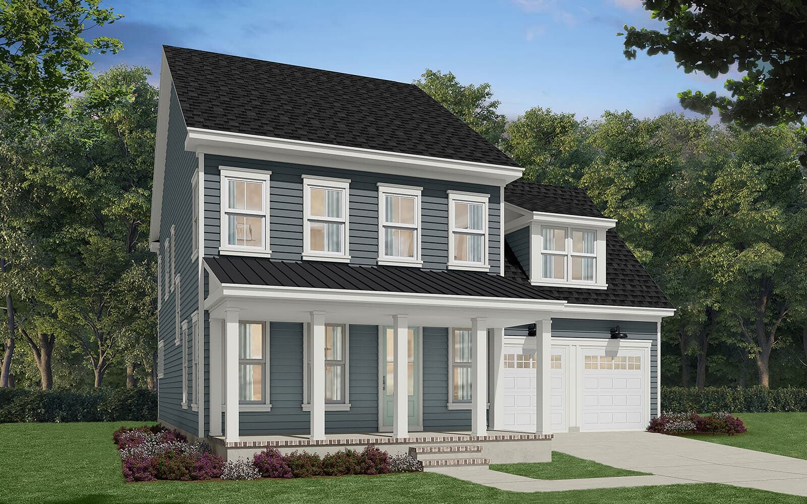 Exterior:Elevation 1 of the Preston single family home by Brookfield Residential at Nexton.