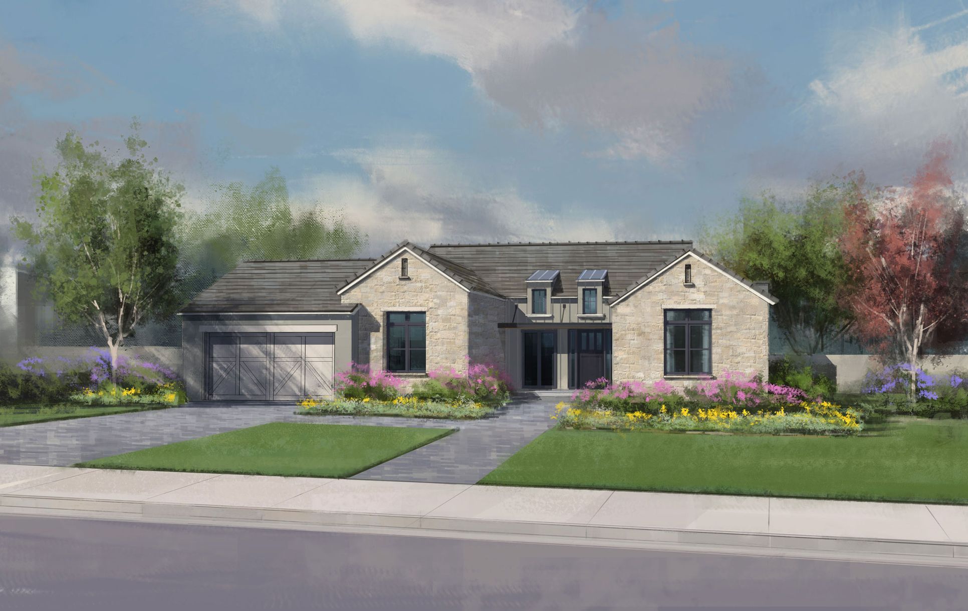 Elevation E - Ranch:Plan 6002