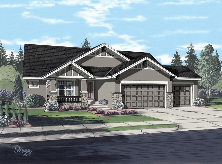 Campbell Homes Raintree B:Elevation B