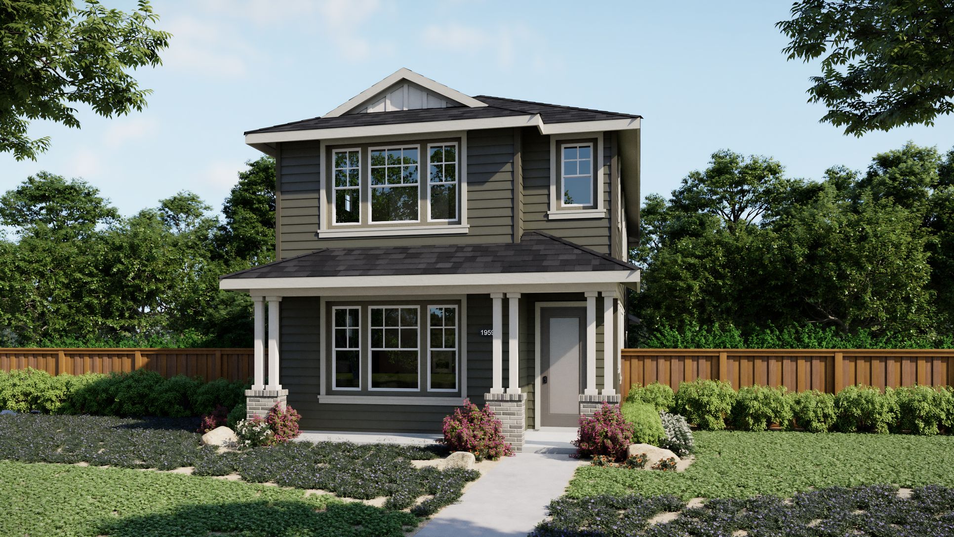 Exterior:Plan 2, Craftsman - Scheme 9