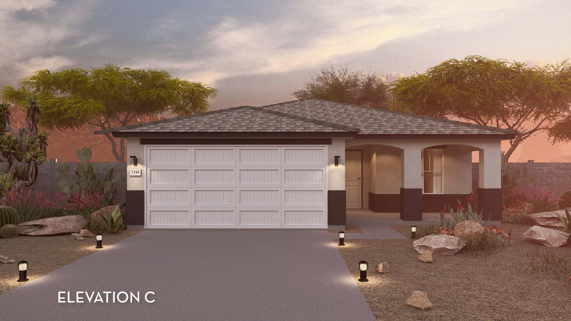 Exterior:Rancho Santa Rosa • Aztec Elevation C