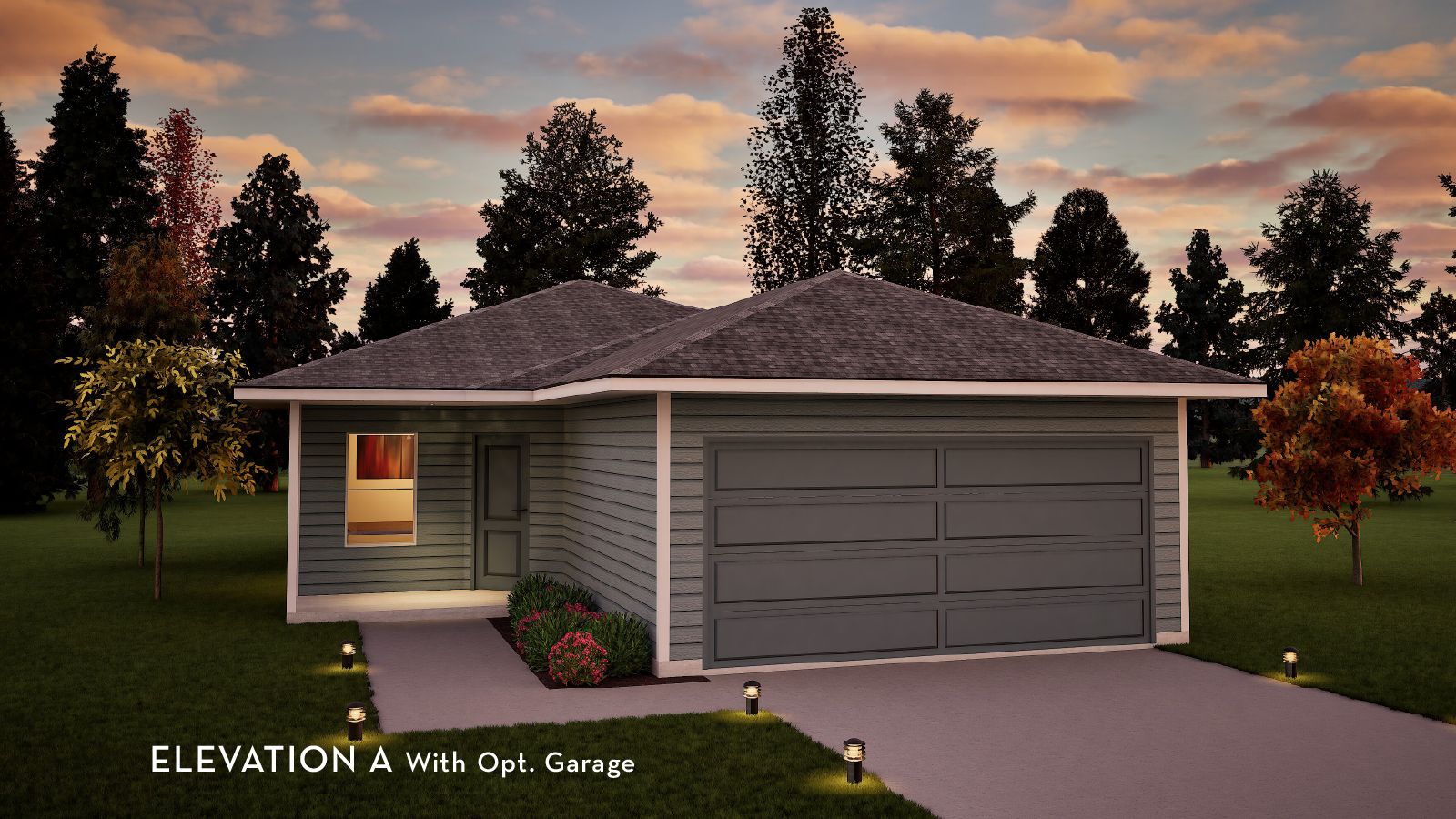 Exterior:Ross Elevation A With Garage