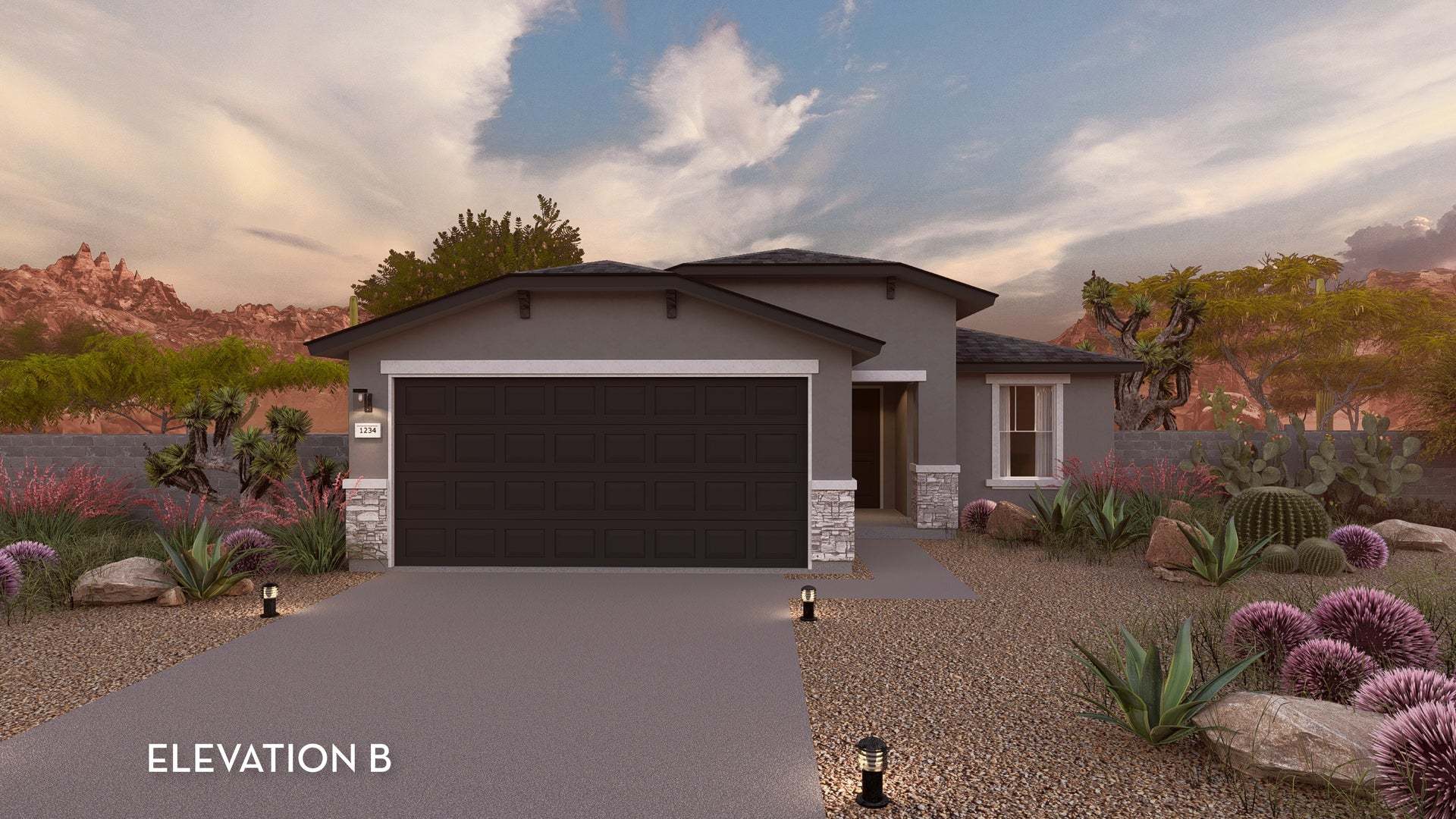 Exterior:Comal Elevation B (AZ)