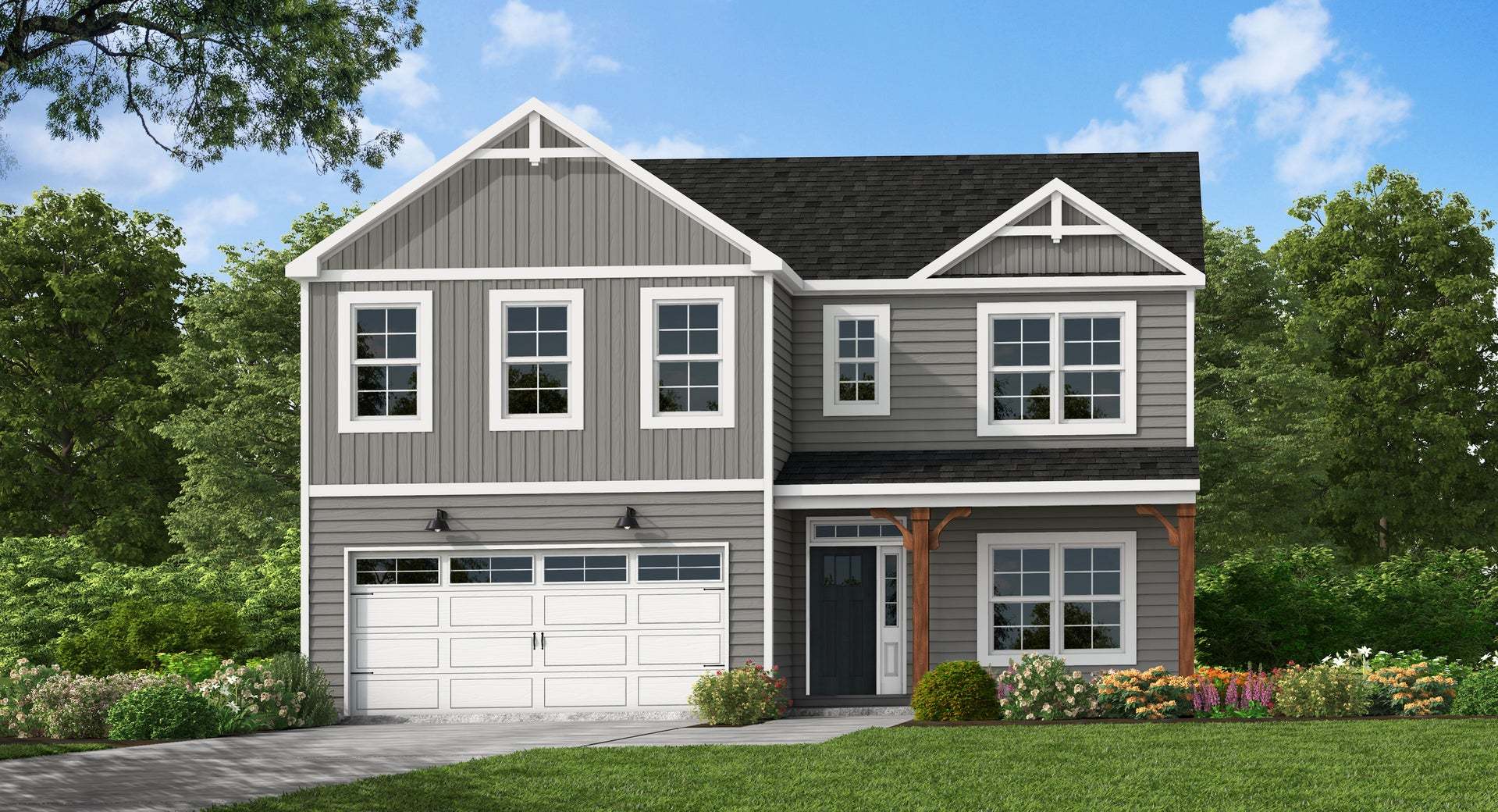 Exterior:Elevation F - Artistic Rendering for Representation Purposes Only