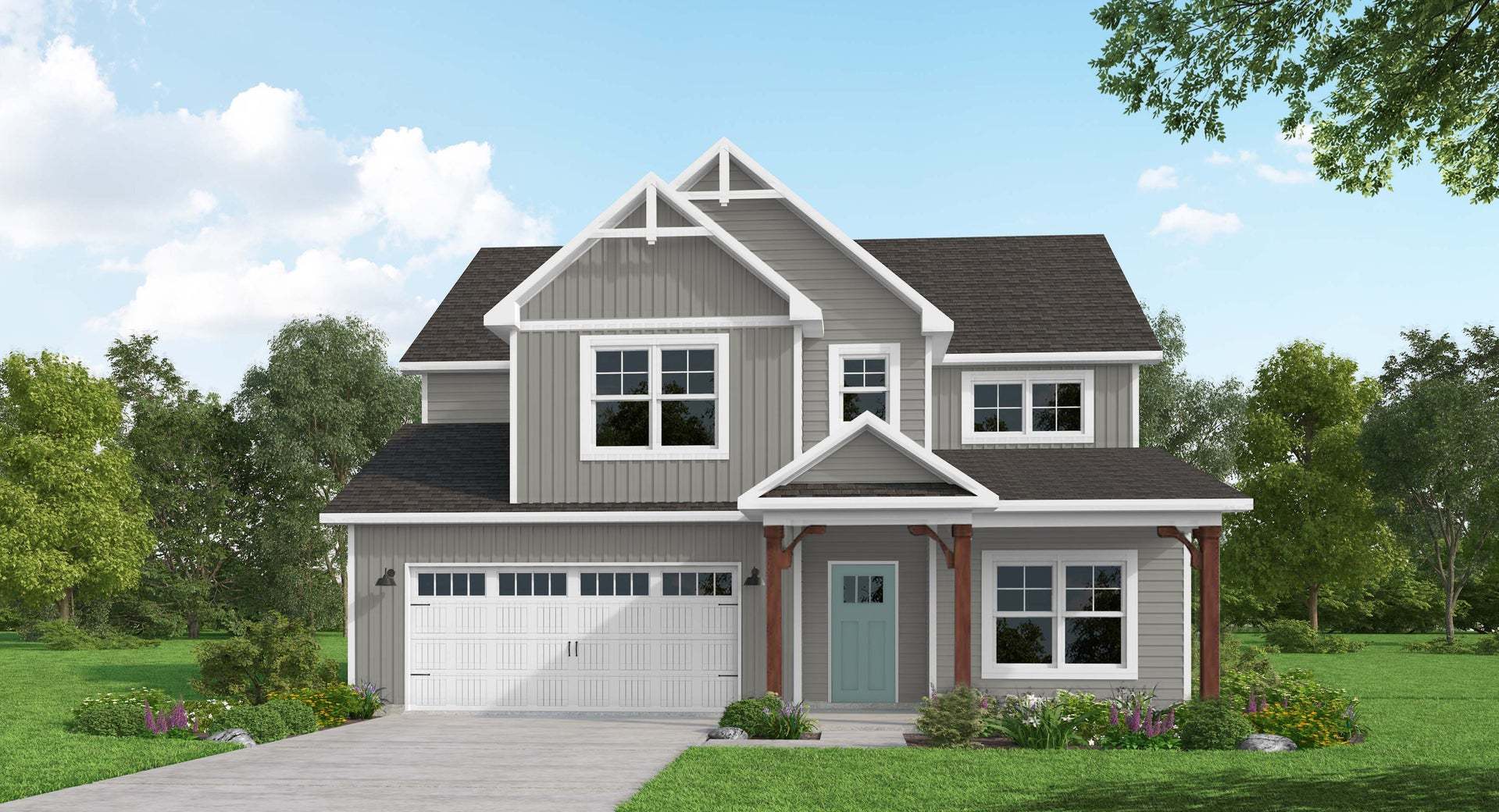 Exterior:Elevation F - Artistic Rendering for Representation Purposes Only