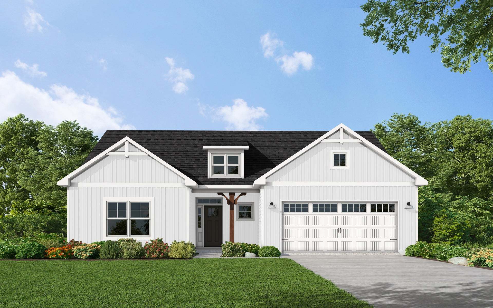 Exterior:Elevation FH - Artistic Rendering for Representation Purposes Only