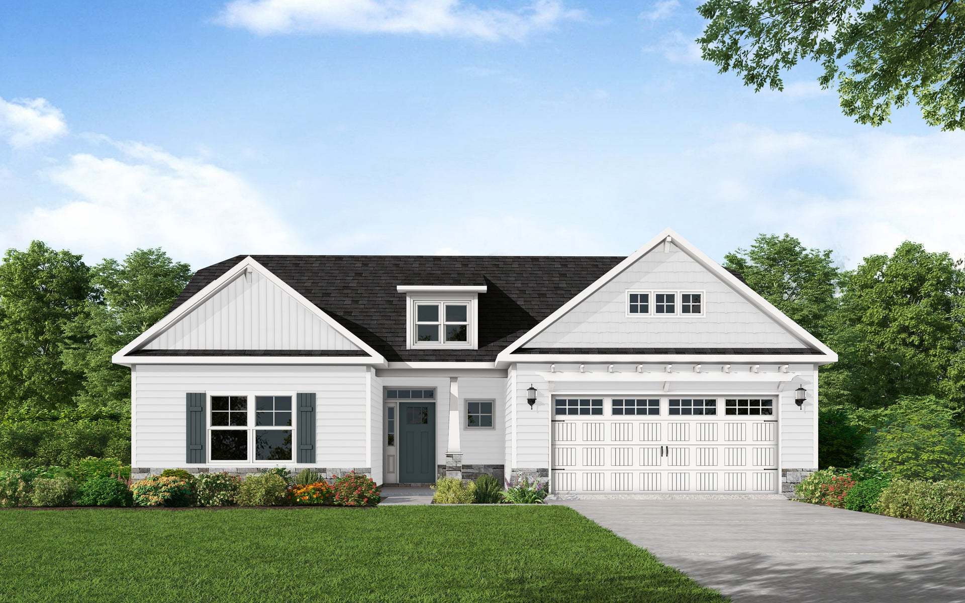 Exterior:Elevation D - Artistic Rendering for Representation Purposes Only