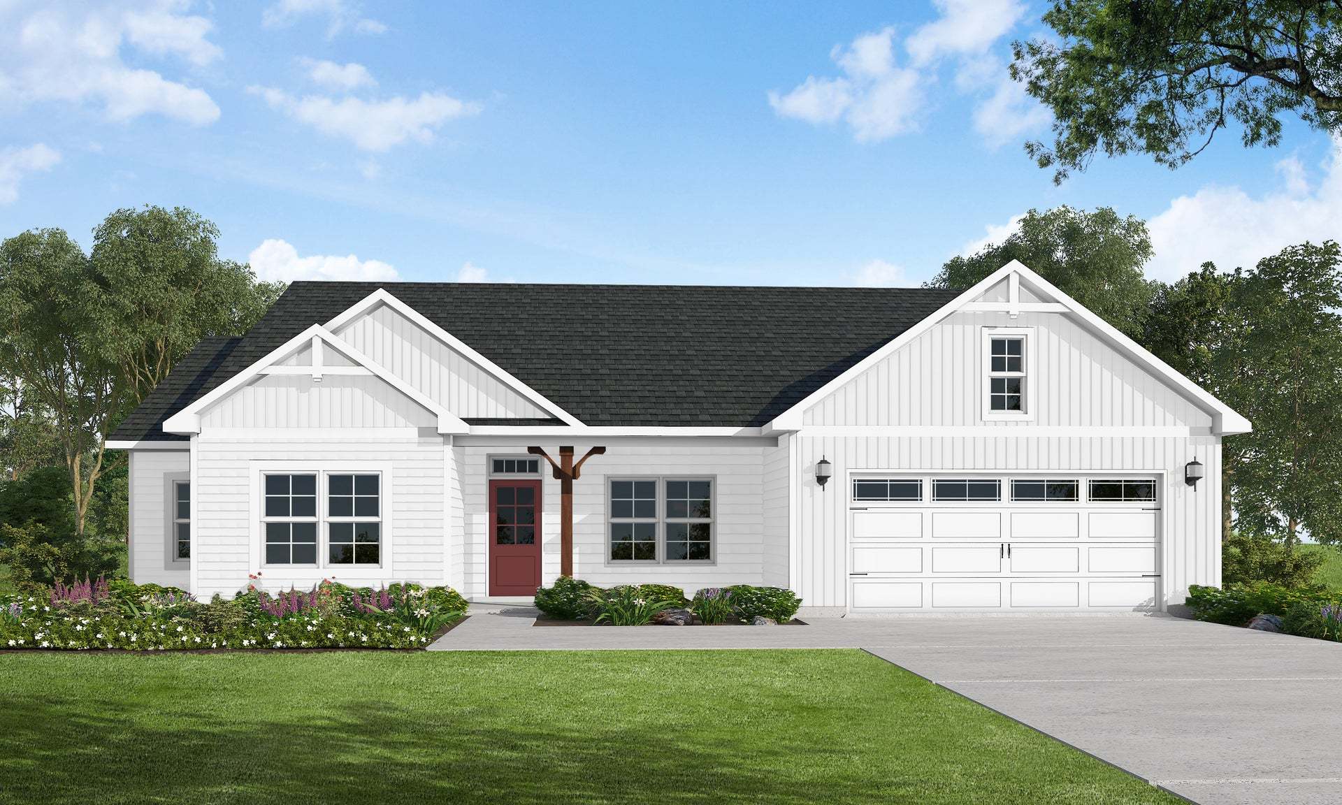 Exterior:Elevation F - Artistic Rendering for Representation Purposes Only