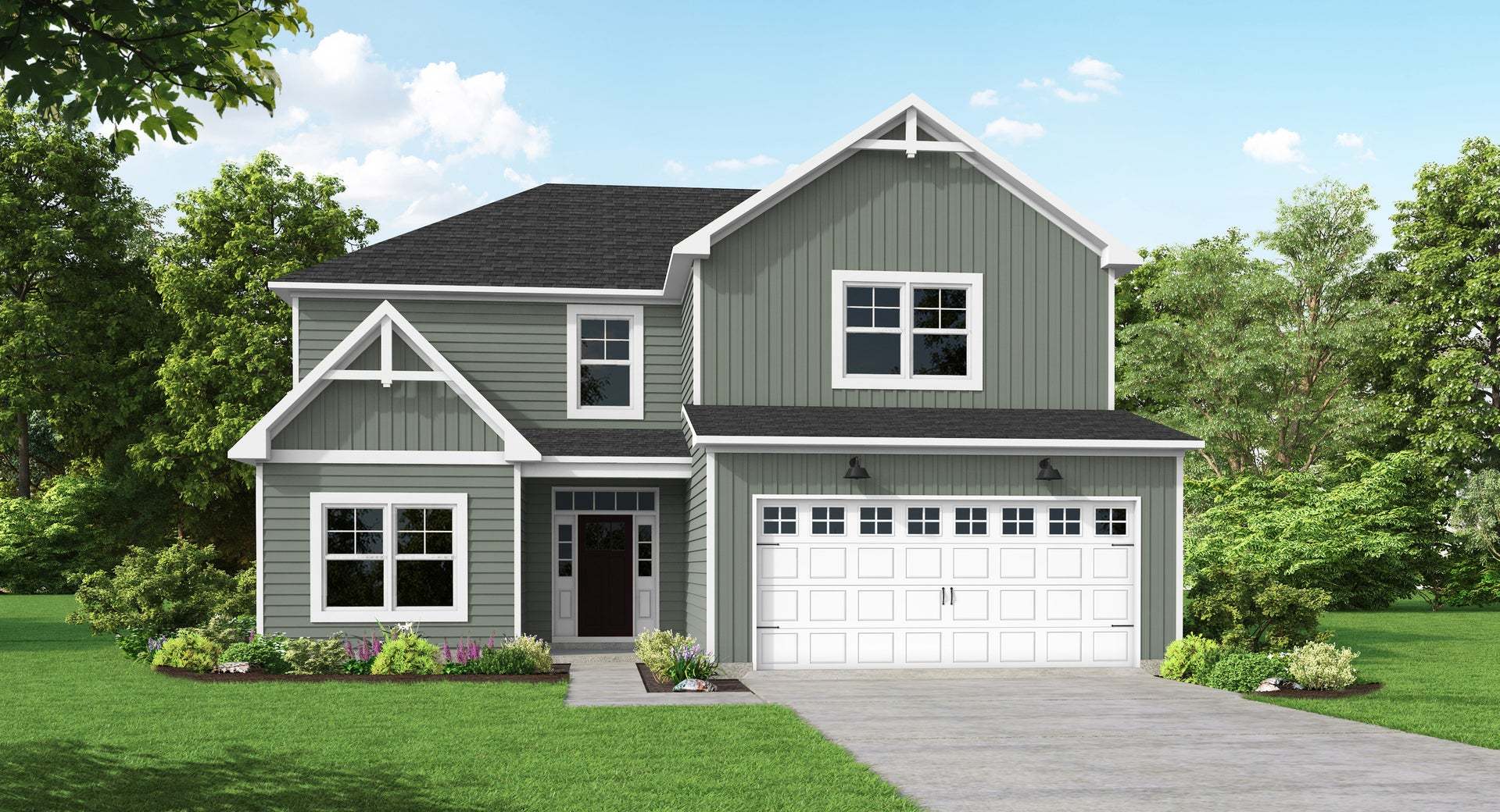 Exterior:Elevation F - Artistic Rendering for Representation Purposes Only