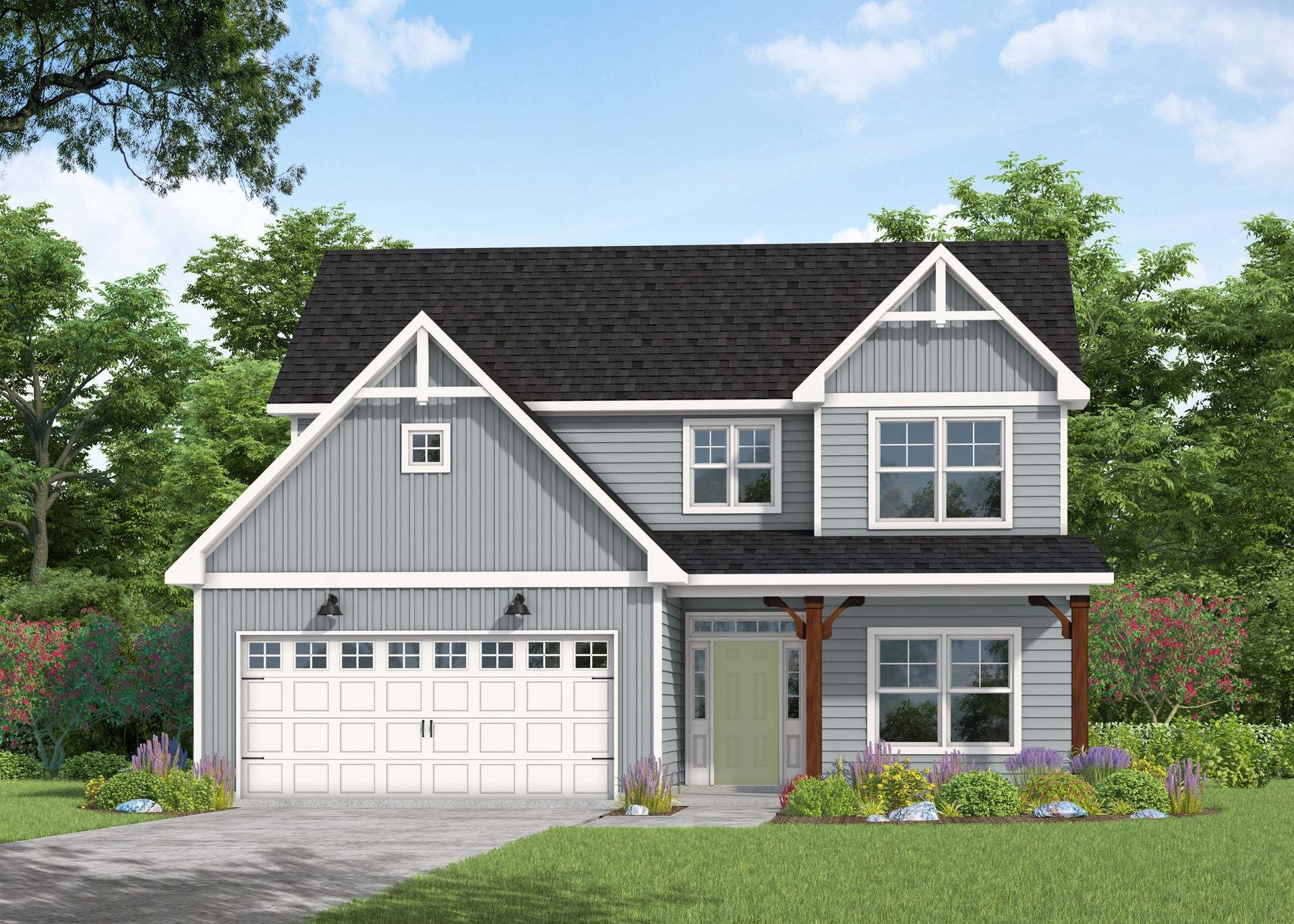 Exterior:Elevation F - Artistic Rendering for Representation Purposes Only