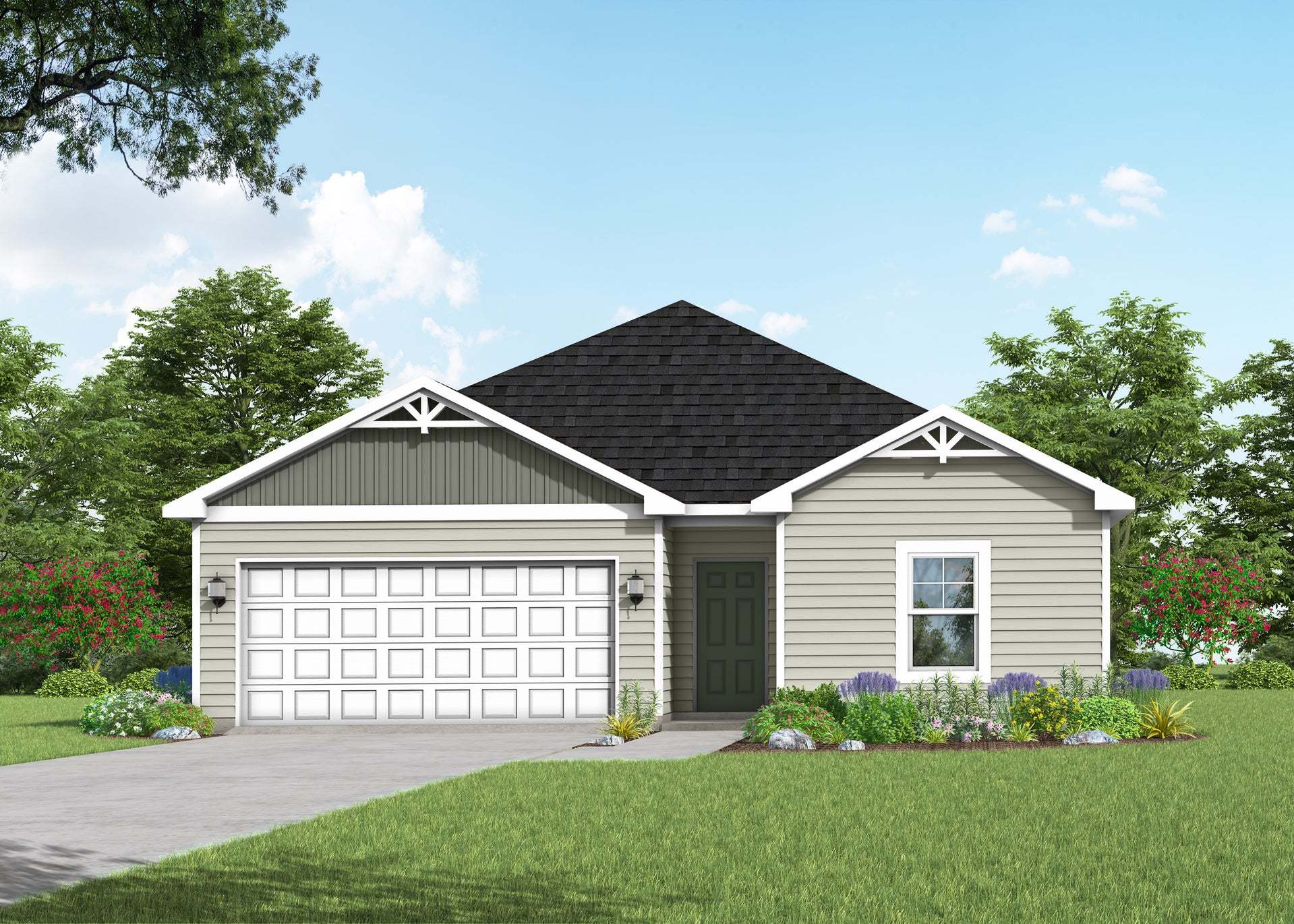 Exterior:Elevation F - Artistic Rendering for Representation Purposes Only