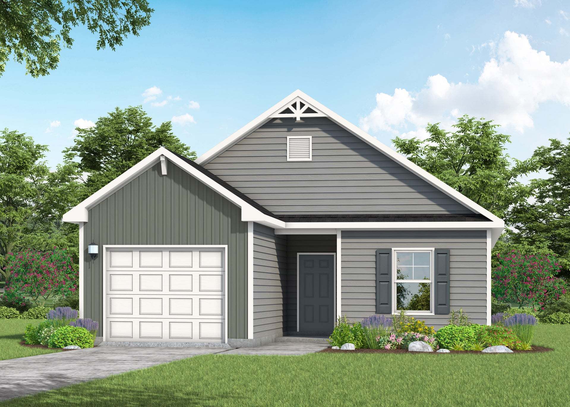 Exterior:Elevation F - Artistic Rendering for Representation Purposes Only