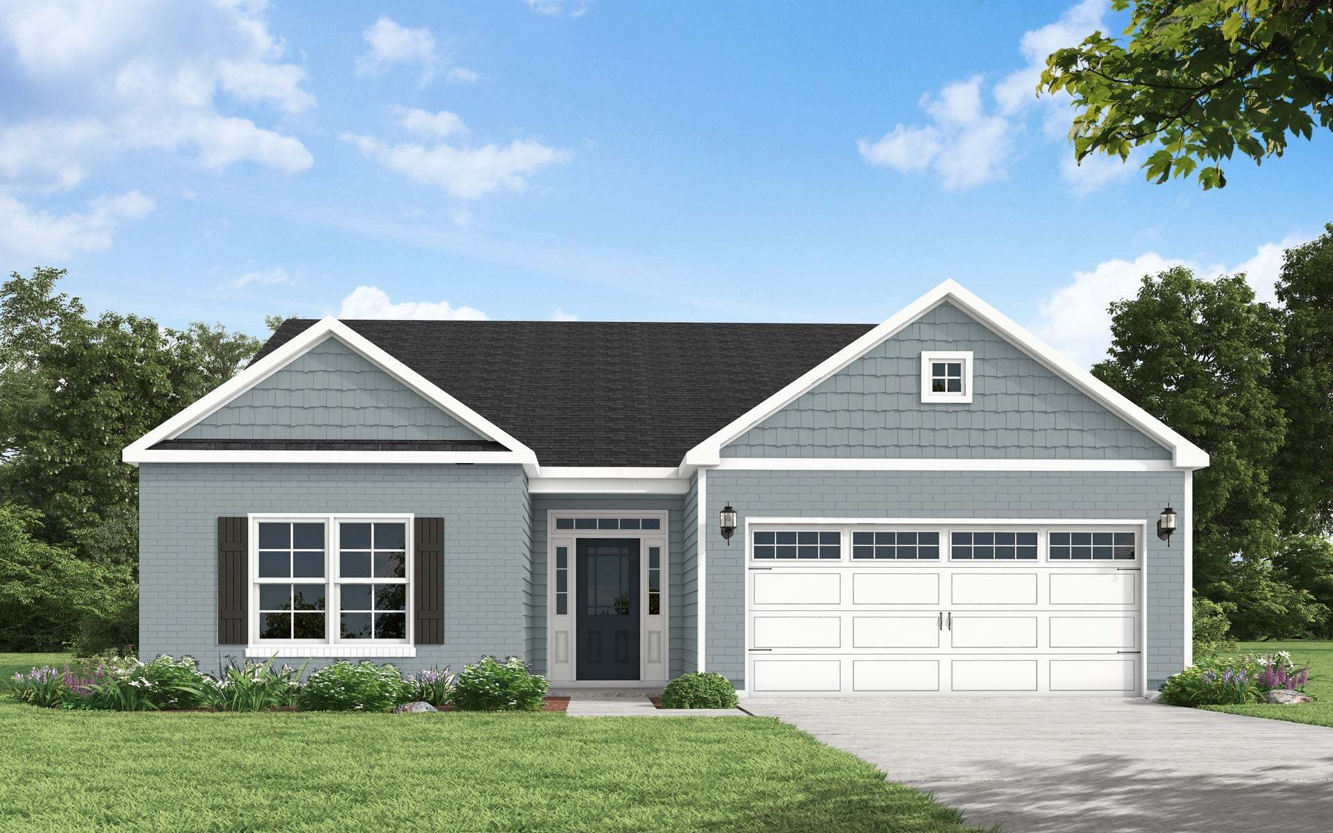 Exterior:Elevation B - Artistic Rendering for Representation Purposes Only