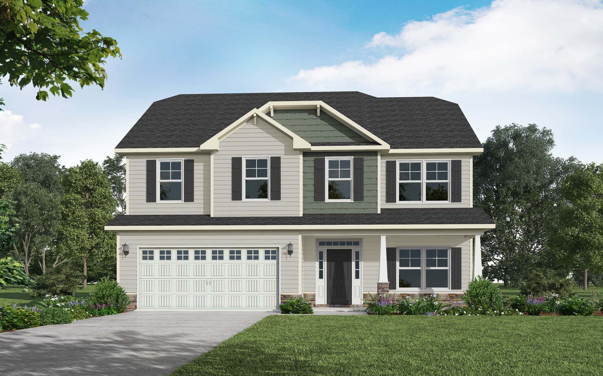 Exterior:Elevation C - Artistic Rendering for Representation Purposes Only