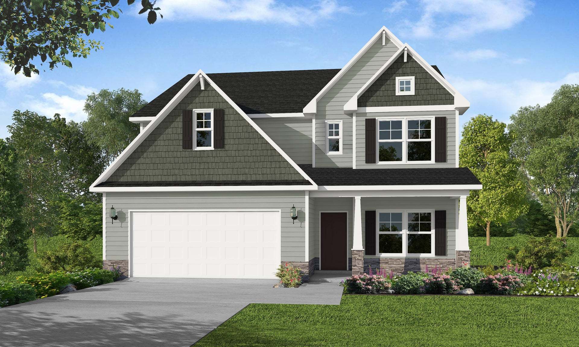 Exterior:Elevation C - Artistic Rendering for Representation Purposes Only