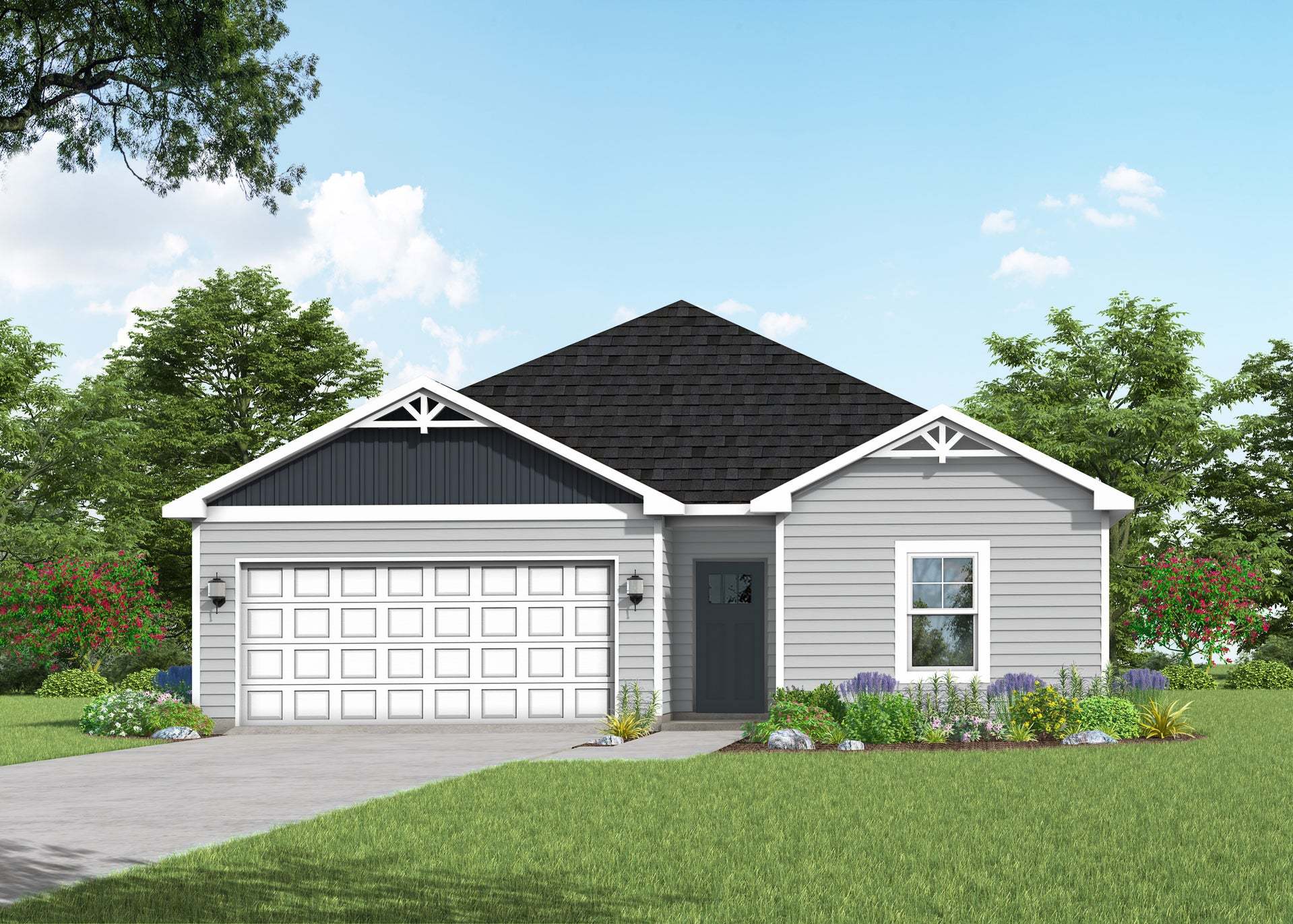 Exterior:Elevation F - Artistic Rendering for Representation Purposes Only