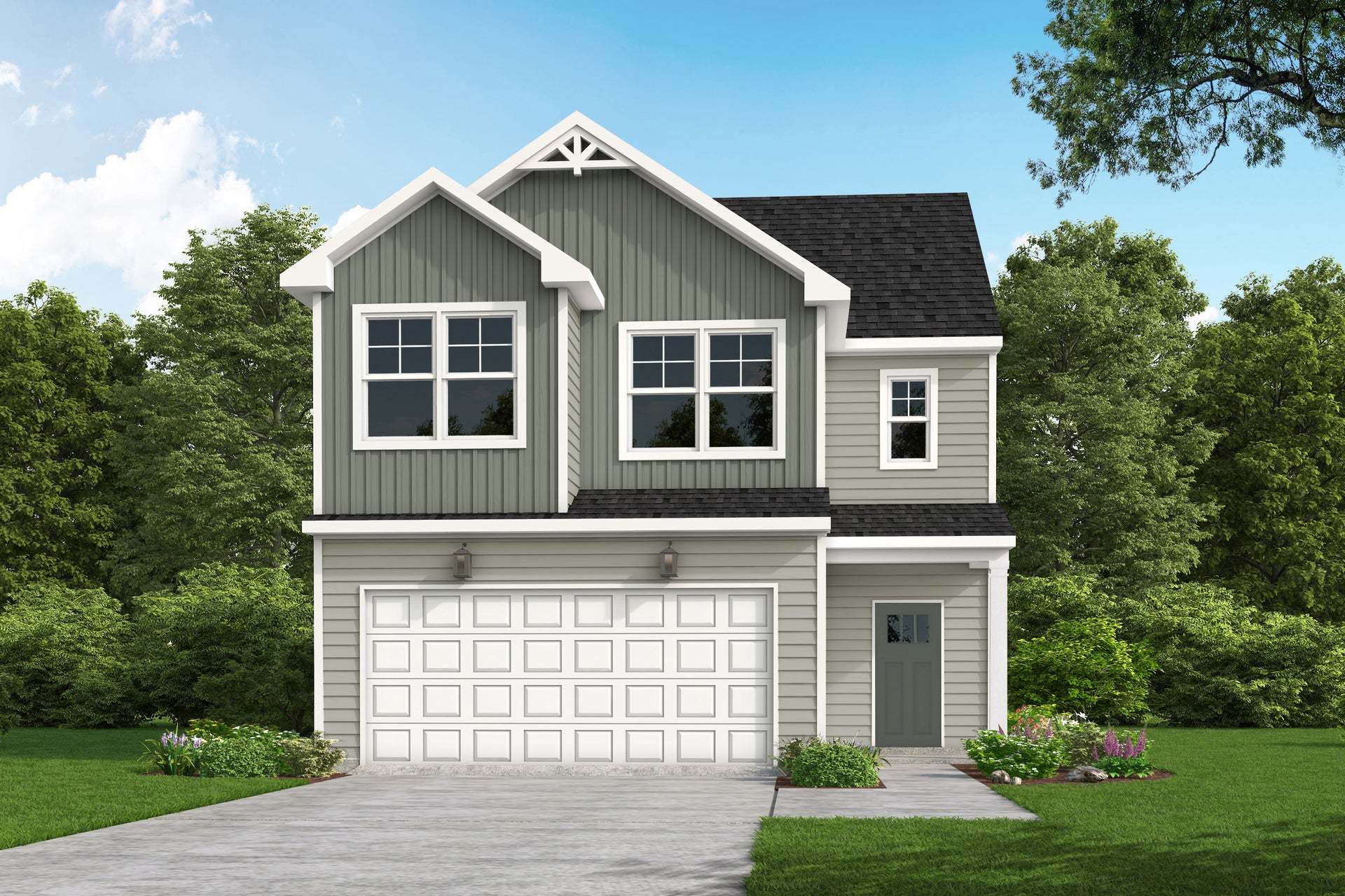 Exterior:Elevation F - Artistic Rendering for Representation Purposes Only