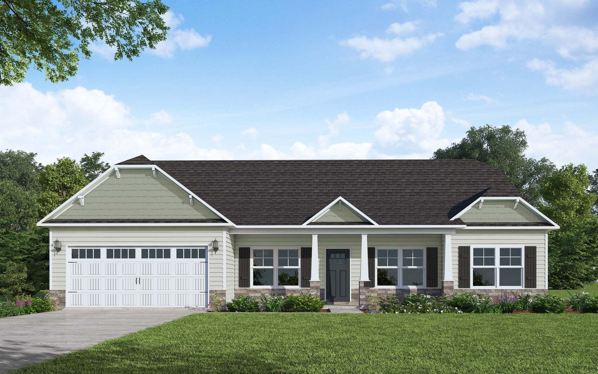 Exterior:Elevation C - Artistic Rendering for representation purposes only