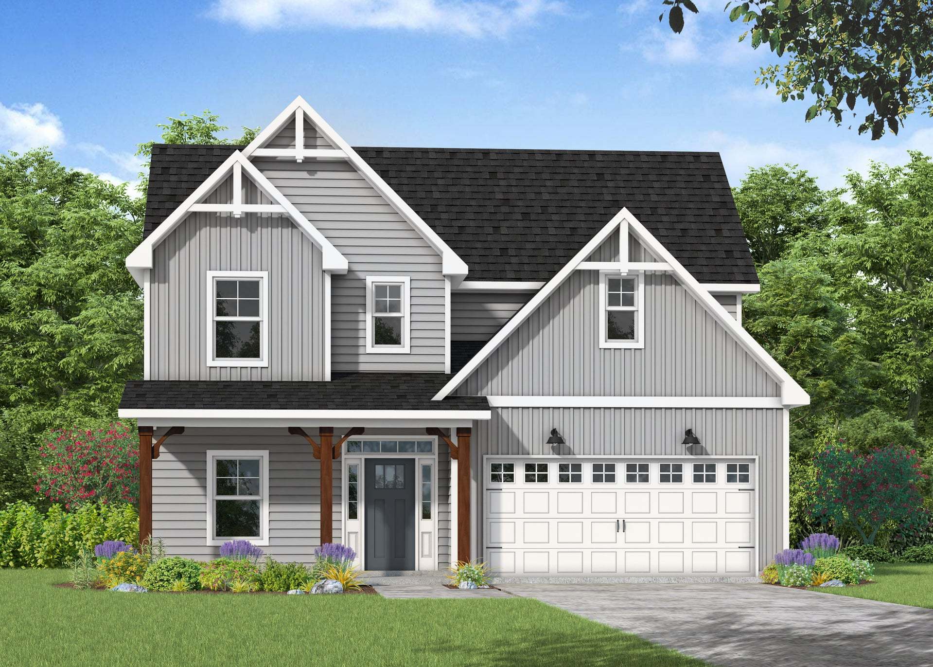 Exterior:Elevation F - Artistic Rendering for representation purposes only