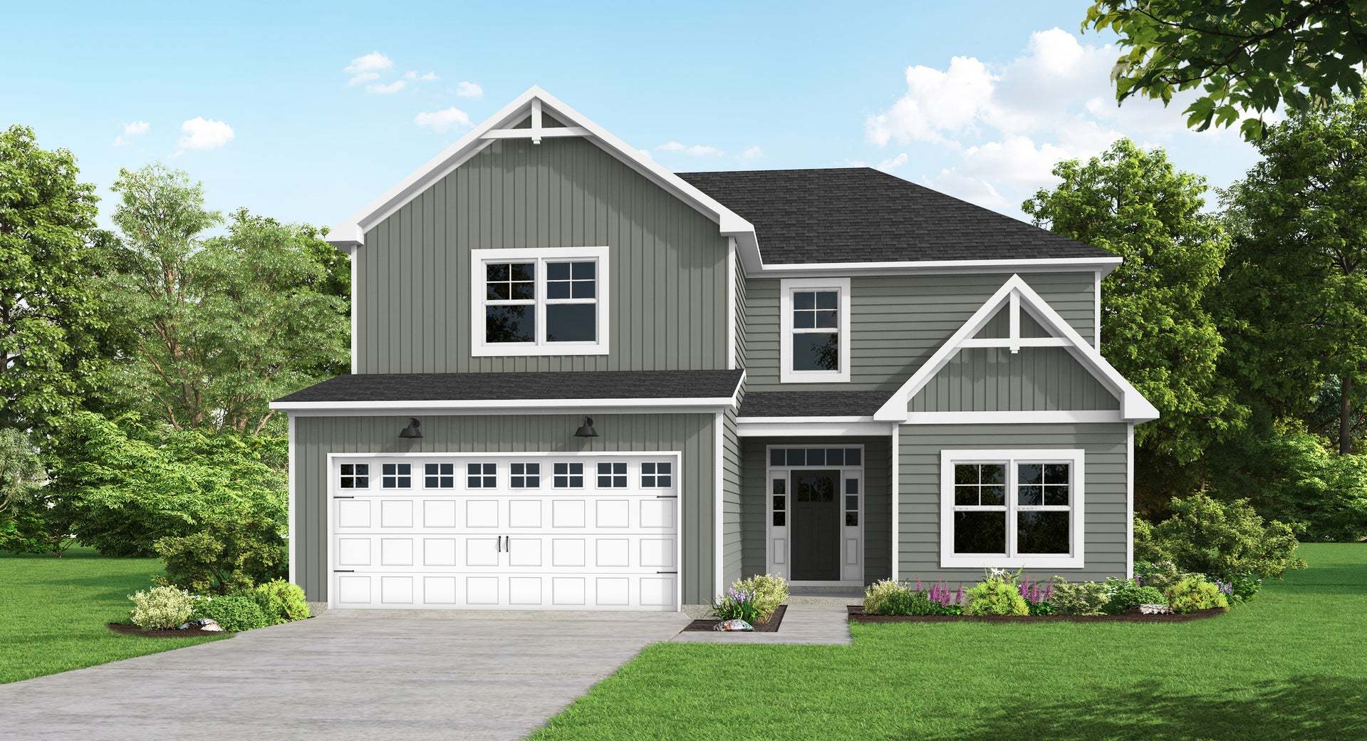 Exterior:Elevation F - Artistic Rendering for Representation Purposes Only