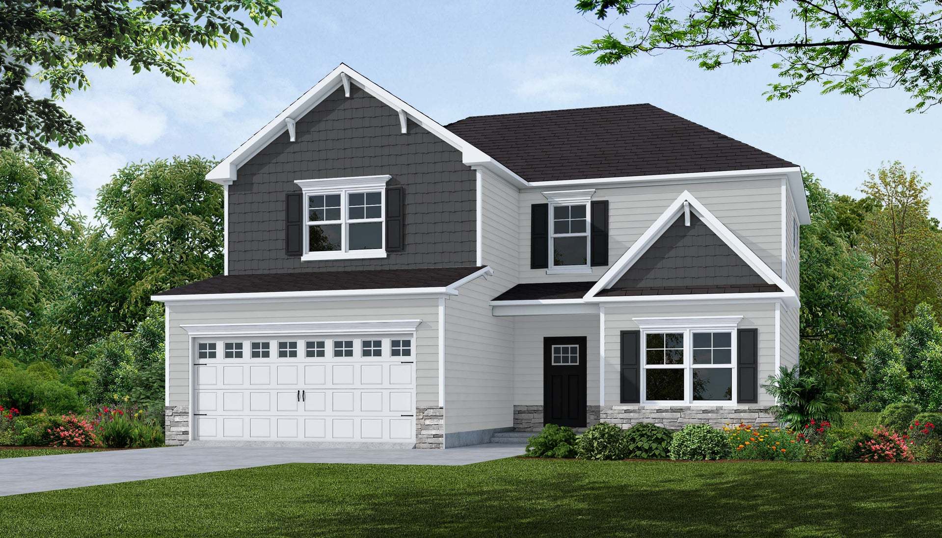 Exterior:Elevation D - Artistic Rendering for Representation Purposes Only