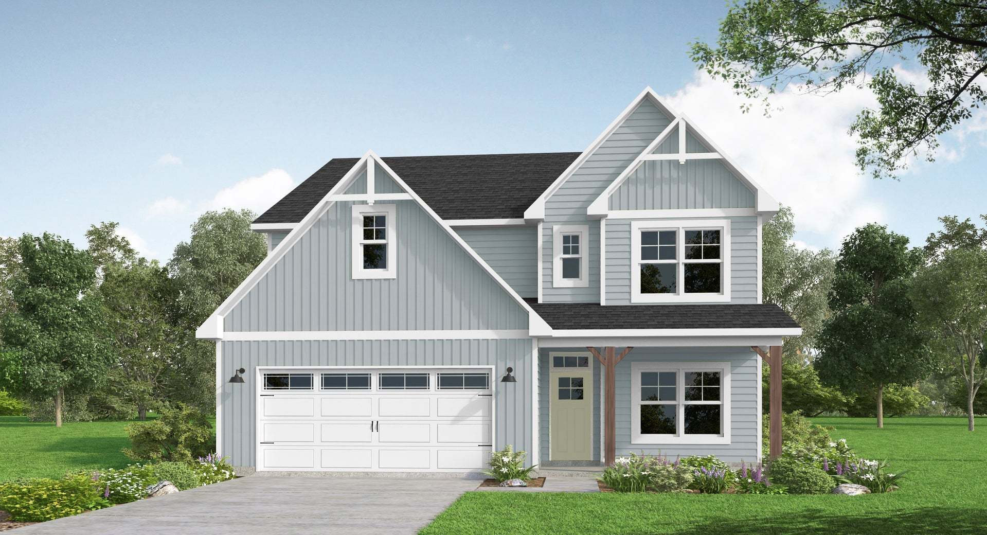 Exterior:Elevation F - Artistic Rendering for Representation Purposes Only