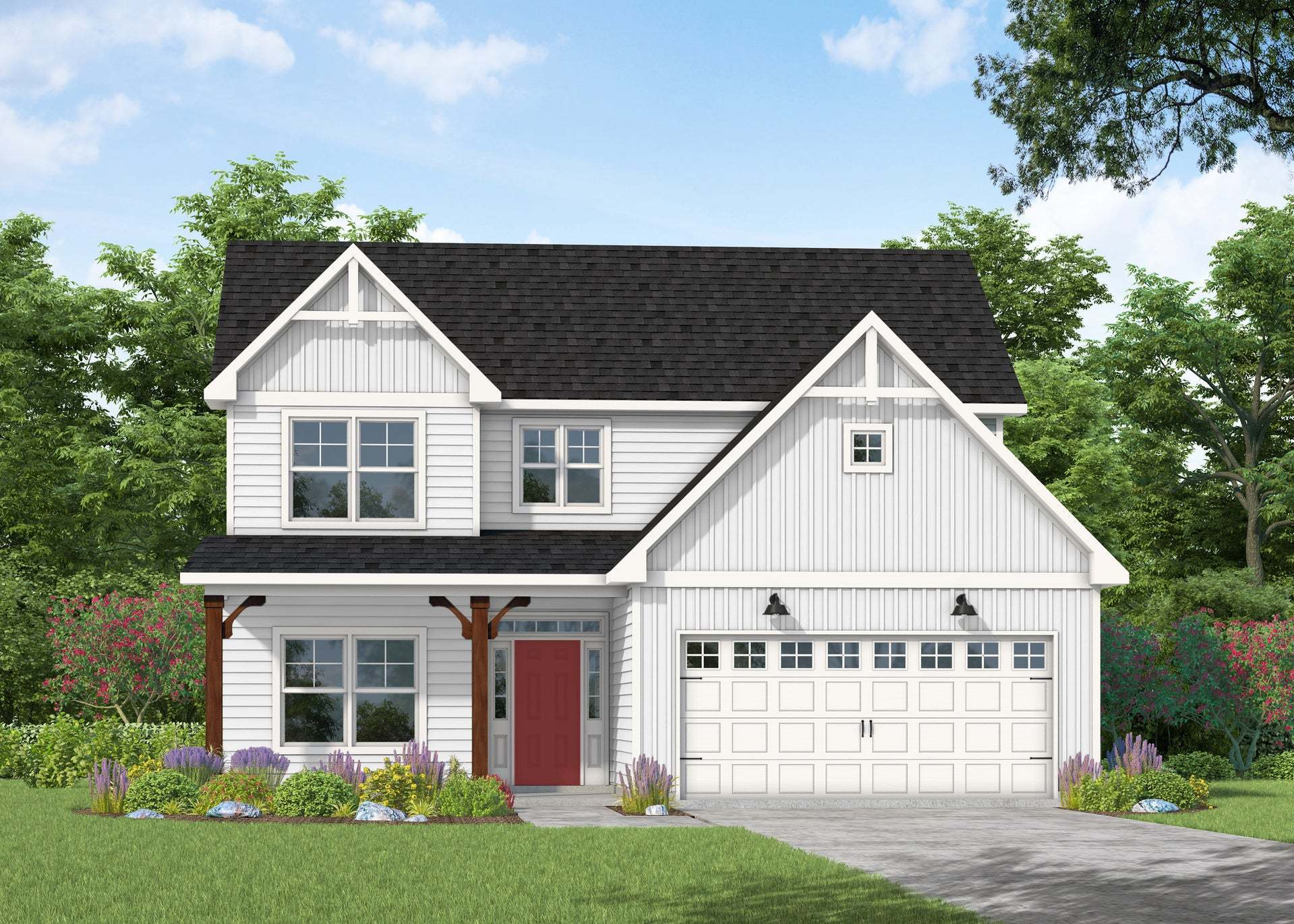 Exterior:Elevation F - Artistic Rendering for Representation Purposes Only
