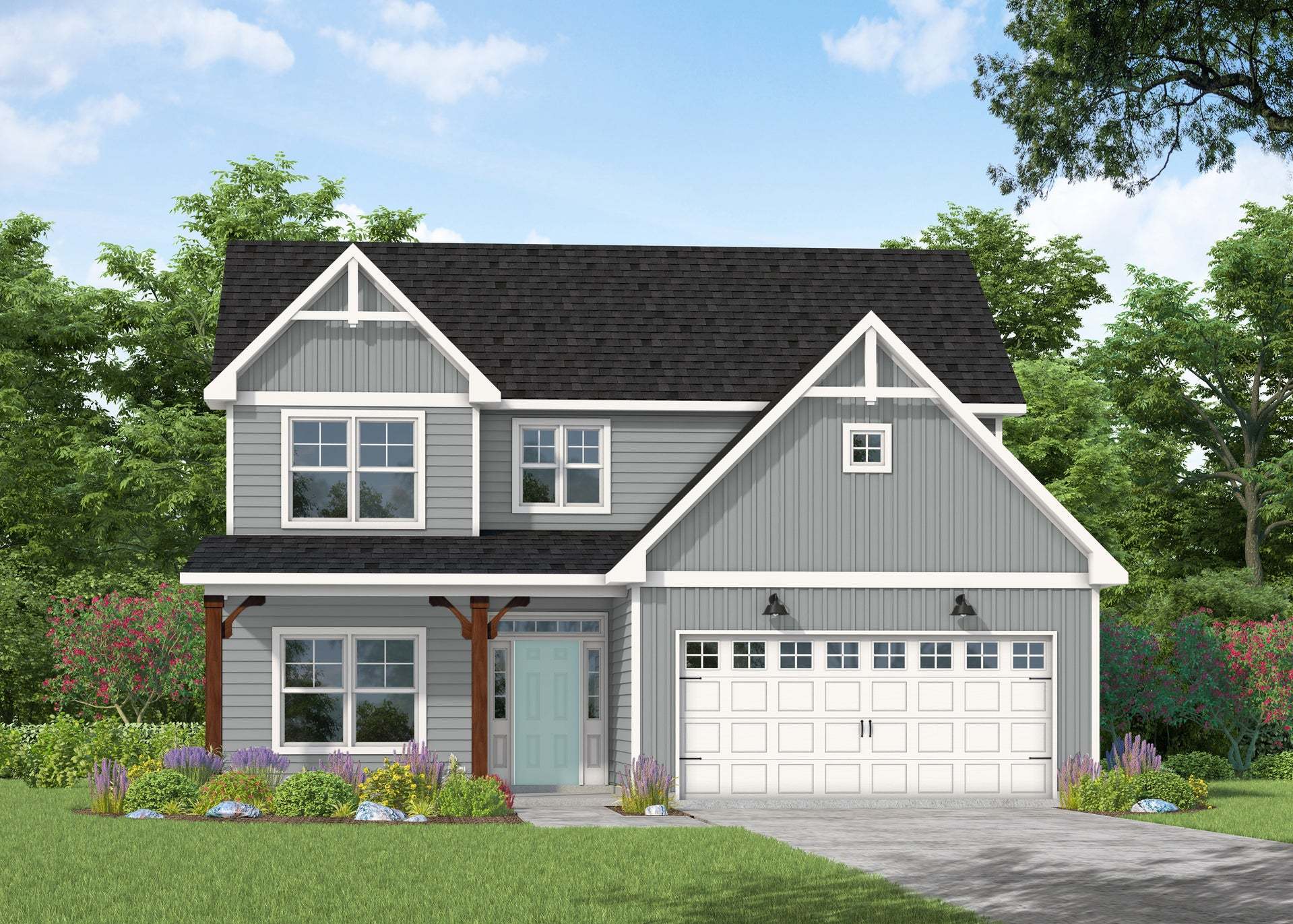 Exterior:Elevation F - Artistic Rendering for Representation Purposes Only