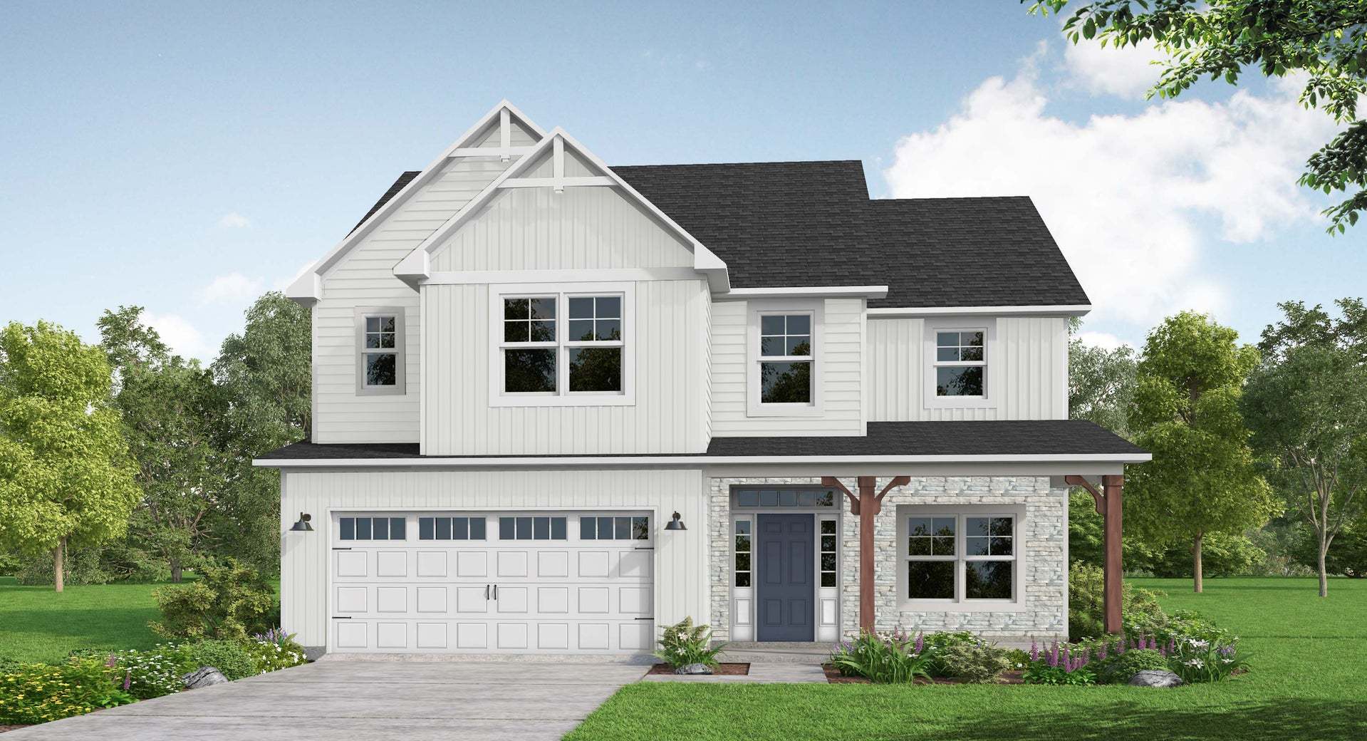 Exterior:Elevation F - Artistic Rendering for Representation Purposes Only