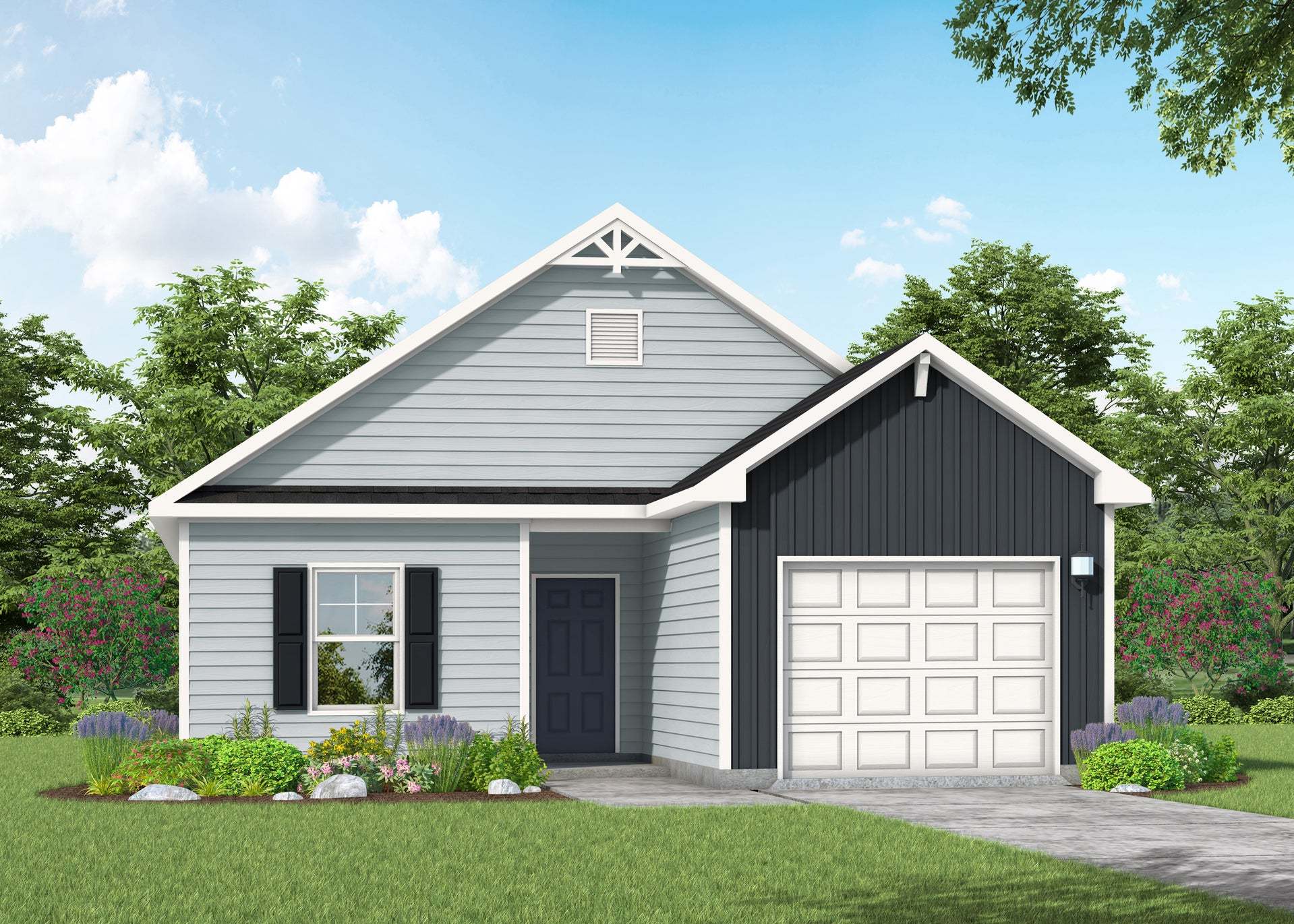 Exterior:Elevation F - Artistic Rendering for Representation Purposes Only