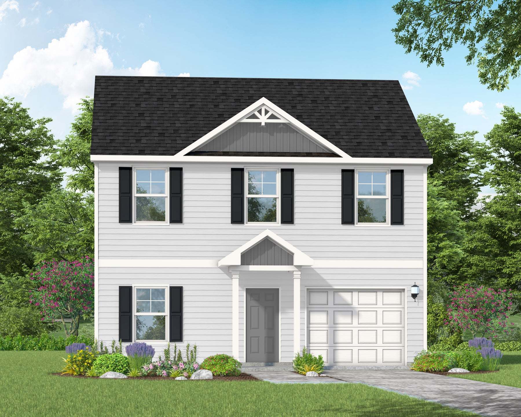 Exterior:Elevation F - Artistic Rendering for Representation Purposes Only