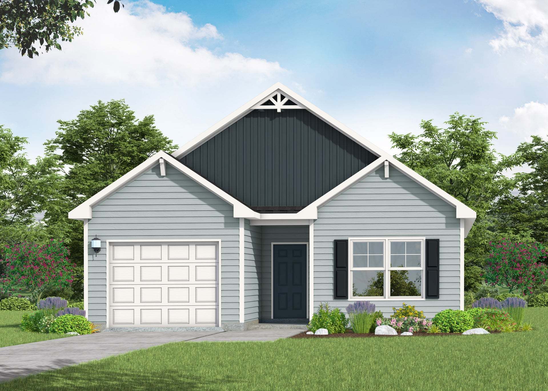 Exterior:Elevation F - Artistic Rendering for Representation Purposes Only