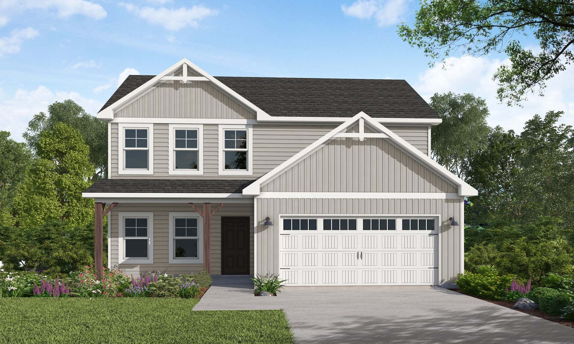 Exterior:Elevation F - Artistic Rendering for Representation Purposes Only