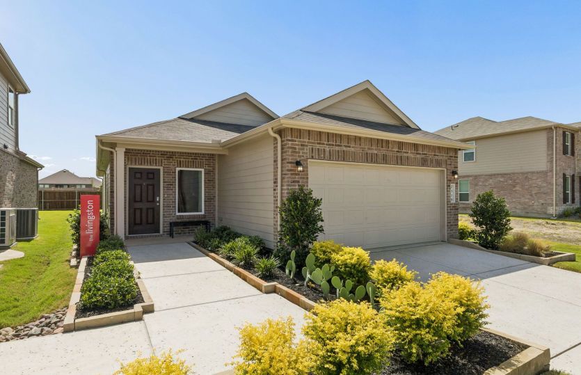 Livingston:The Livingston, a one-story home design with 2-car garage