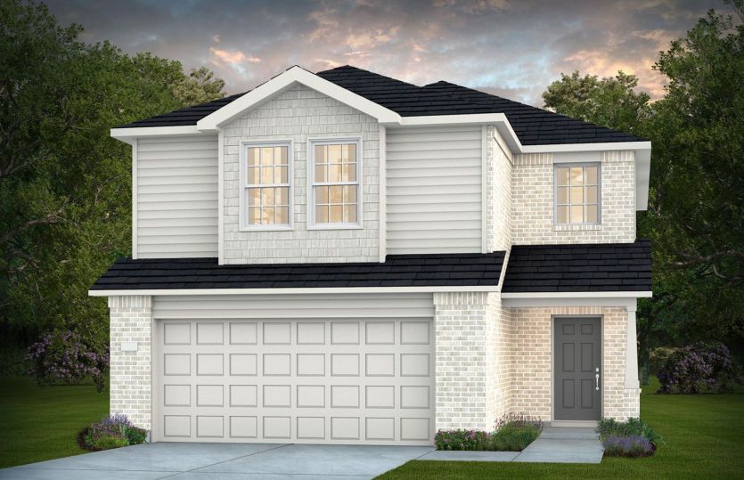 Springfield:Elevation W - Exterior Color Package: Caddo Mills
