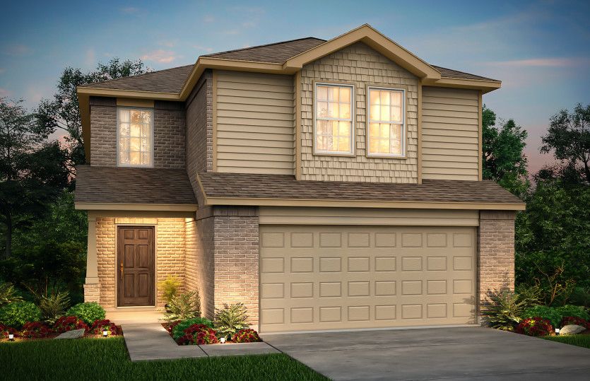 Exterior:The Springfield, a 2-story new home showing Home Exterior W *Model representation