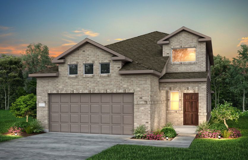 Exterior:The Fentress, a 2-story new construction home showing Home Exterior TR201*model representation