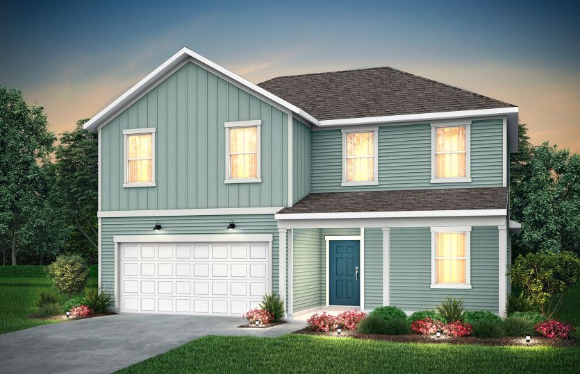 Exterior:Starling new home Exterior TD107 with a covered front porch.