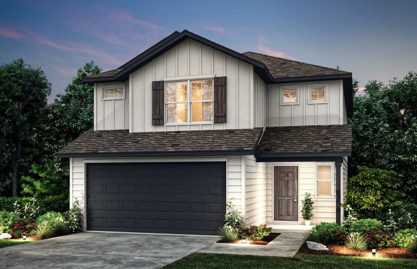 Exterior:The Coolidge, a 2-story new home showing Home Exterior HC103