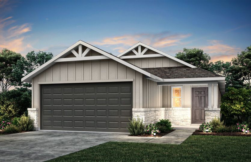 Taft:The Taft, a 1-story new home showing Home Exterior V