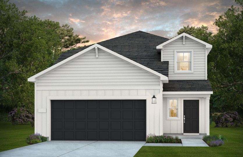 Exterior:The Fentress, a 2-story new home showing Home Exterior HC102