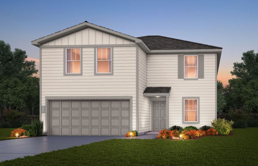 Enloe:The Enloe, a two-story home with 2-car garage - Exterior HC101