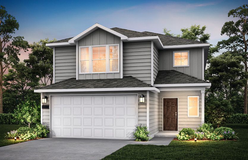 Exterior:The Coolidge, a 2-story new construction home showing Home Exterior HC102